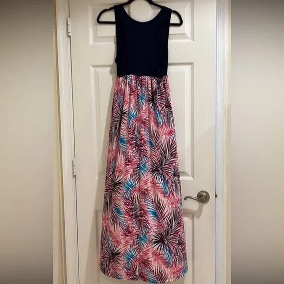 Pink Blush Navy Palm Maxi Dress XS/S - Picture 3 of 4